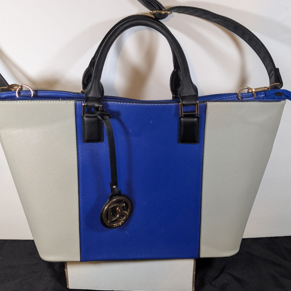 Dasein Chic Blue and Gray Tote Bag